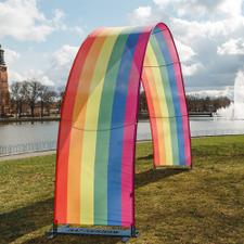 Arche publicitaire "Bannerbow" pour l'extérieur