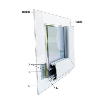 Cadre clic-clac double face "Feko" | Vitrine/Fenêtre | Profilé 25/32 mm